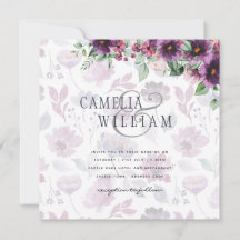 LeahG Plum Paars Berry Floral Wedding Herfst Winte