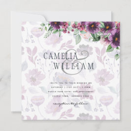 LeahG Plum Paars Berry Floral Wedding Herfst Winte