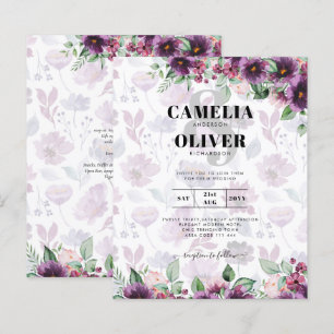 LeahG Plum Paars Berry Floral Wedding Herfst Winte