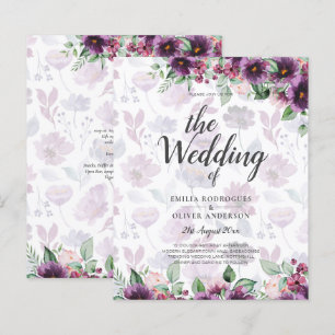 LeahG Plum Paars Berry Floral Wedding Herfst Winte