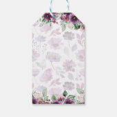 LeahG Plum Paars Berry Floral Wedding Herfst Winte Cadeaulabel (Achterkant)
