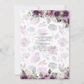 LeahG Plum Paars Berry Floral Wedding Herfst Winte Kaart (Achterkant)