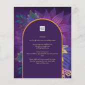 LeahG Plum Paars Gold JEWEL TONES Wedding INVITE (Achterkant)