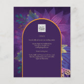 LeahG Plum Paars Gold JEWEL TONES Wedding INVITE Flyer (Achterkant)