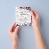 LeahG Plum Paarse Bes Bloemige Trouw Herfst Winter Flyer (Hand)