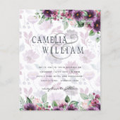 LeahG Plum Paarse Bes Bloemige Trouw Herfst Winter Flyer (Voorkant)