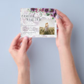 LeahG Plum Paarse Bes Bloemige Trouw Herfst Winter Flyer (Hand)