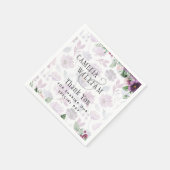 LeahG Plum Paarse Bes Bloemige Trouw Herfst Winter Servet (Hoek)