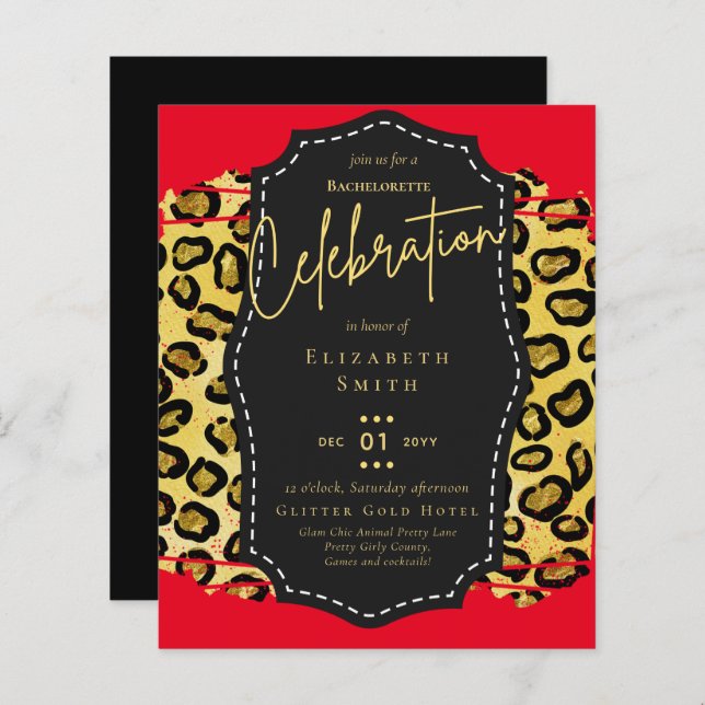 LeahG Pretty Girly Bachelorette Glam Dierprinten (Voorkant / Achterkant)