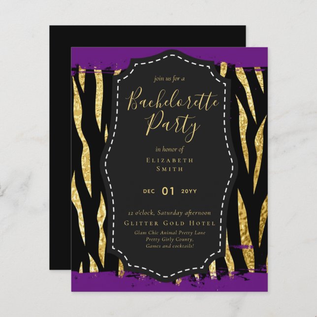 LeahG Pretty Girly Bachelorette Glam Dierprinten (Voorkant / Achterkant)