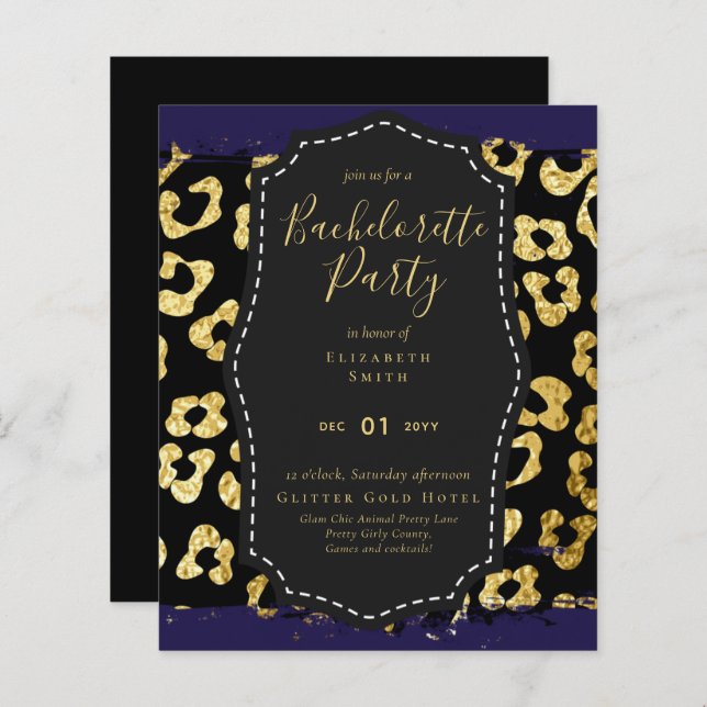 LeahG Pretty Girly Bachelorette Glam Dierprinten (Voorkant / Achterkant)