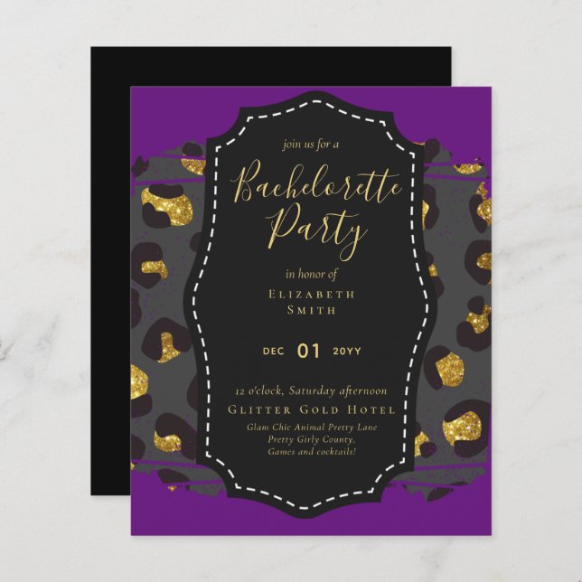 LeahG Pretty Girly Bachelorette Glam Dierprinten (Voorkant / Achterkant)