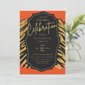 LeahG Pretty Girly Bachelorette Glam Dierprinten Kaart (Staand voorkant)