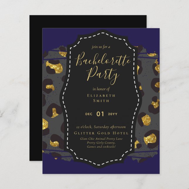 LeahG Pretty Meisjesachtig vrijgezellenfeest Glam  (Voorkant / Achterkant)