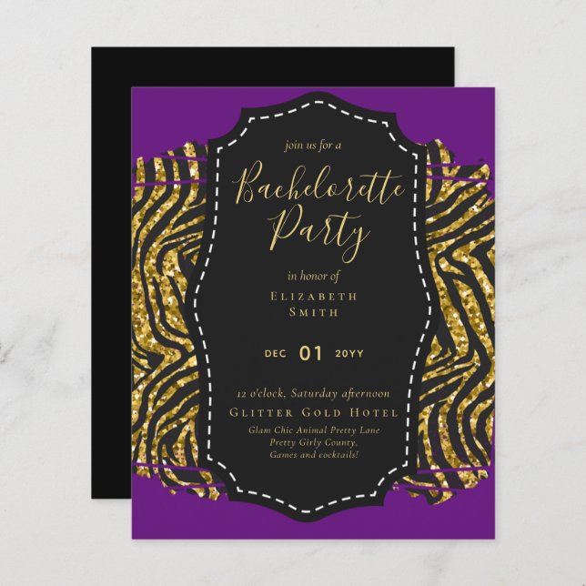 LeahG Pretty Meisjesachtig vrijgezellenfeest Glam  (Voorkant / Achterkant)