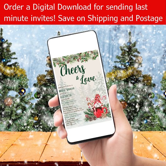 LeahG Proost op de Liefde Winter Bruidsmeisjesfees Kaart