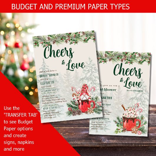 LeahG Proost op de Liefde Winter Bruidsmeisjesfees Kaart