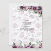 LeahG Prum Paarse Bes Bloemig Bruiloft Herfst Wint Kaart (Achterkant)