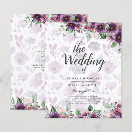 LeahG Prume Paarse Bes Bloemige Trouw Herfst Winte (Voorkant / Achterkant)