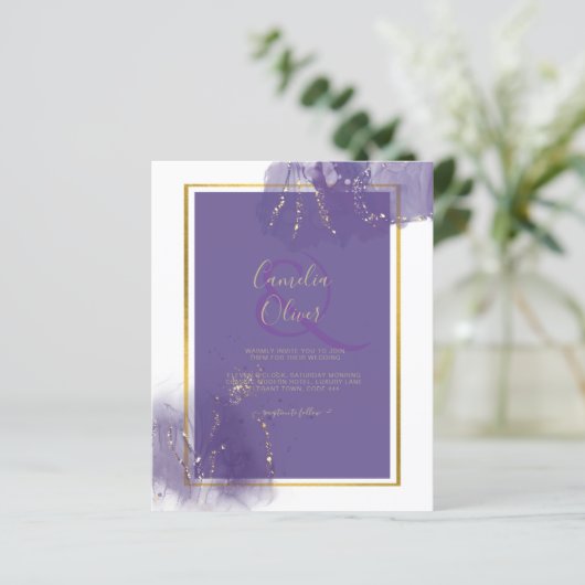 LeahG PURPER GOUD Trouw Lavendel ALCOHOL INKT (Staand voorkant)