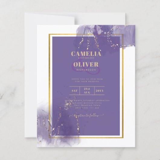 LeahG PURPER GOUD Trouw Lavendel ALCOHOL INKT (Voorkant)