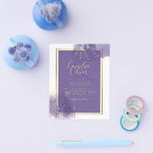 LeahG PURPER GOUD Trouw Lavendel ALCOHOLINKT Flyer (Enkel)