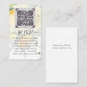 LeahG QR Code Wedding Details invoegen RSVP-cadeau Visitekaartje (Voorkant / Achterkant)