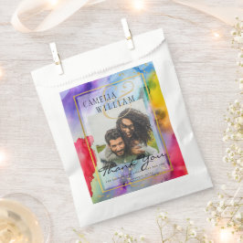 LeahG Rainbow Pride Alcohol Ink Wedding Bedankzakje