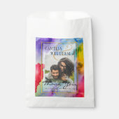 LeahG Rainbow Pride Alcohol Ink Wedding Bedankzakje (Voorkant)