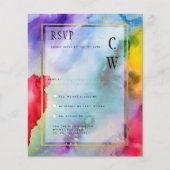 LeahG Regenboog Pride Alcohol Ink Trouw RSVPg (Voorkant)