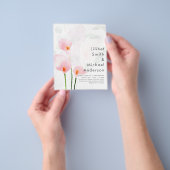 LeahG Roze Calla Lelie Bloemen Bruiloft Uitnodigin Flyer (Hand)