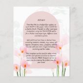 LeahG Roze Calla Lelieën Elegante Trouw Uitnodigin Flyer (Achterkant)