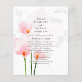 LeahG Roze Calla Lily Bloemen Bruiloft Invite alli Flyer (Voorkant)