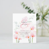 LeahG Roze Calla Lily Floral Wedding Invite (Staand voorkant)