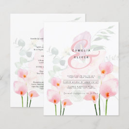 LeahG Roze Calla Lily Floral Wedding Invite