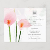 LeahG Roze Calla Lily Floral Wedding Invite (Achterkant)
