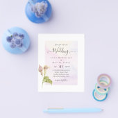 LeahG Roze Calla Lily Floral Wedding Invite Flyer (Enkel)