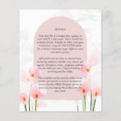 LeahG Roze Calla Lily Floral Wedding Invite Flyer (Achterkant)