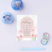 LeahG Roze Calla Lily Floral Wedding Invite Flyer (Enkel)