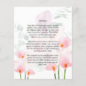 LeahG Roze Calla Lily Foto Overlay Wedding Invite (Achterkant)