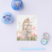 LeahG Roze Calla Lily Foto Overlay Wedding Invite Flyer (Enkel)