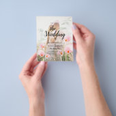 LeahG Roze Calla Lily Foto Overlay Wedding Invite Flyer (Hand)