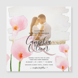 LeahG Roze Calla Lily PHOTO Overlay Wedding Invite