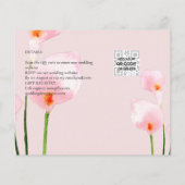 LeahG Roze Calla Lily PHOTO Overlay Wedding Invite (Achterkant)