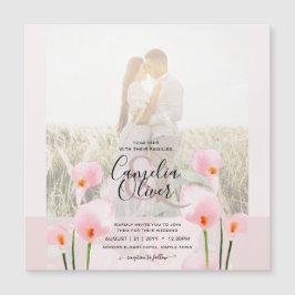 LeahG Roze Calla Lily PHOTO Overlay Wedding Invite
