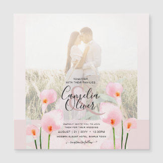 LeahG Roze Calla Lily PHOTO Overlay Wedding Invite