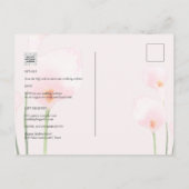LeahG Roze Calla Lily PHOTO Overlay Wedding Invite Briefkaart (Achterkant)