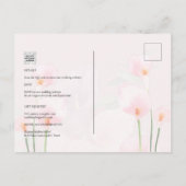 LeahG Roze Calla Lily PHOTO Overlay Wedding Invite Briefkaart (Achterkant)