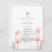 LeahG Roze Calla Lily PHOTO Overlay Wedding Invite Kaart (Achterkant)