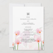 LeahG Roze Calla Lily PHOTO Overlay Wedding Invite Kaart (Achterkant)